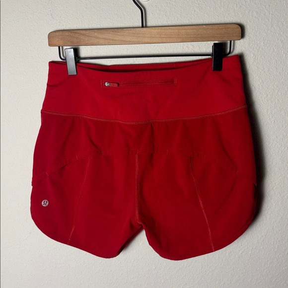 Lululemon Speed Up High-Rise Short 4" Red W7BJ8T - Picture 2 of 3